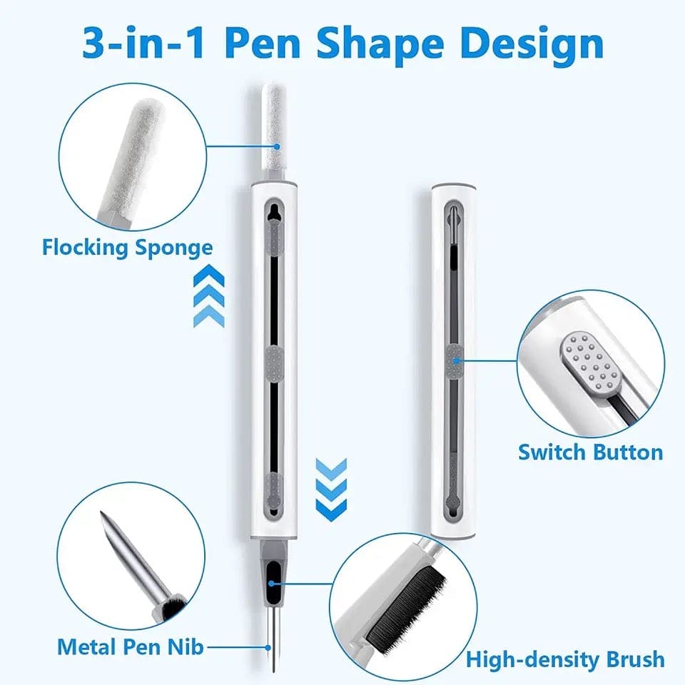 3 In 1 Earphone Cleaning Pen, Earbuds Case Cleaning Kit, Multifunctional Headphones Airphone Keyboard Cleaning Pen, Multipurpose 3 In 1 Cleaning Pen For Keyboard Camera AirPords Earbud 3 In 1 Earphone Cleaning Pen, Earbuds Case Cleaning Kit, Multifunctional Headphones Airphone Keyboard Cleaning Pen, Multipurpose 3 In 1 Cleaning Pen For Keyboard Camera AirPords Earbud